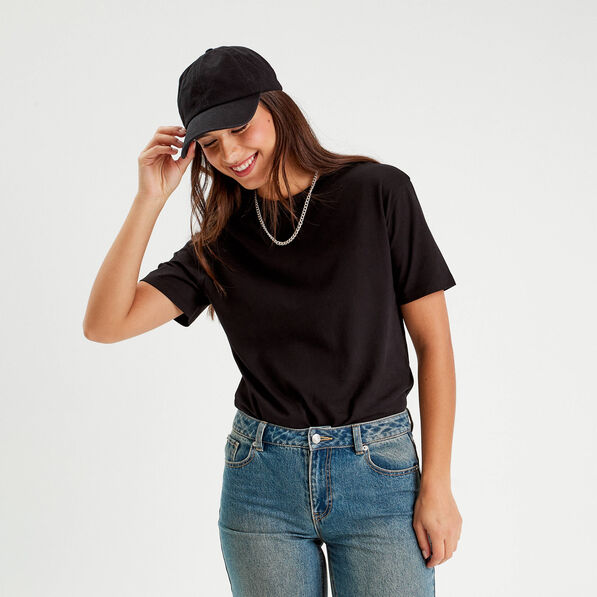t shirt manches courtes noir femme T-shirt manches courtes noir femme