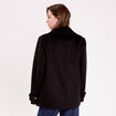 Caban col tailleur manches longues noir femme