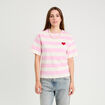 T-shirt manches courtes rose clair femme