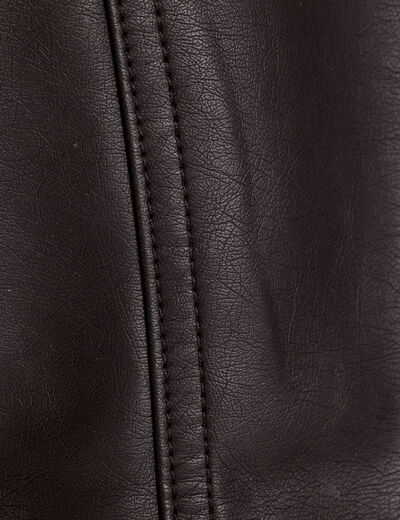 Veste droite zippée noir femme
