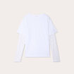 T-shirt oversize 2-en-1 blanc femme