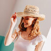 Chapeau d'été tressé sable femme