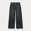 Jean wide leg taille standard bleu gris femme
