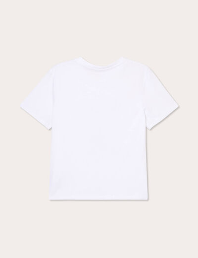 T-shirt manches courtes blanc femme