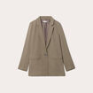 Veste blazer fluide vert kaki femme