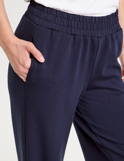 Jegging fluide taille standard bleu marine femme