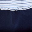 Sweat col chemise manches longues bleu marine femme