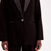 Veste col tailleur manches longues noir femme