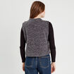 Pull sans manches gris foncé femme