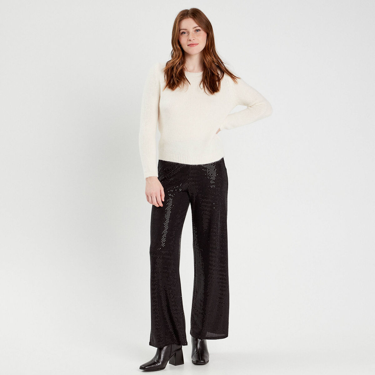 Pantalon à Sequins Noirs - Taille 40/42 - Très Bon état Occasion