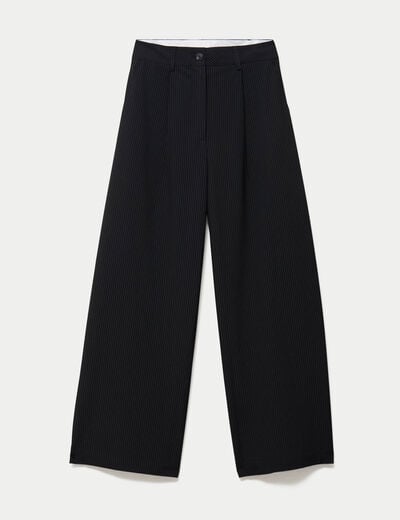Pantalon barrel taille standard noir femme