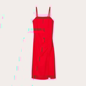 robe longue ajustee fronces rouge femme Robe longue ajustée fronces rouge femme