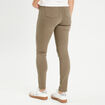 Jeans slim 5 poches vert kaki femme