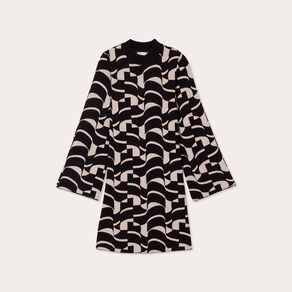 robe pull evasee col montant blanc femme Robe pull évasée col montant blanc femme