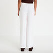 Pantalon large taille standard blanc femme