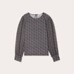 Blouse manches bouffantes noir femme