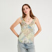 Blouse bretelles fines blanc femme
