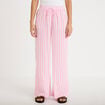 Pantalon large fluide taille standard rose femme