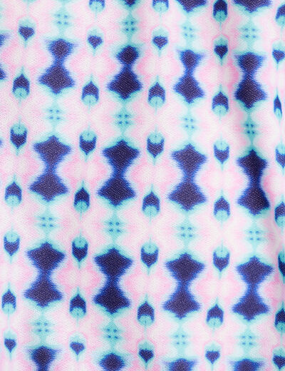 T-shirt manches courtes smocké bleu foncé femme