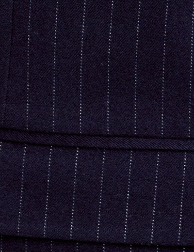 Veste blazer droite bleu marine femme