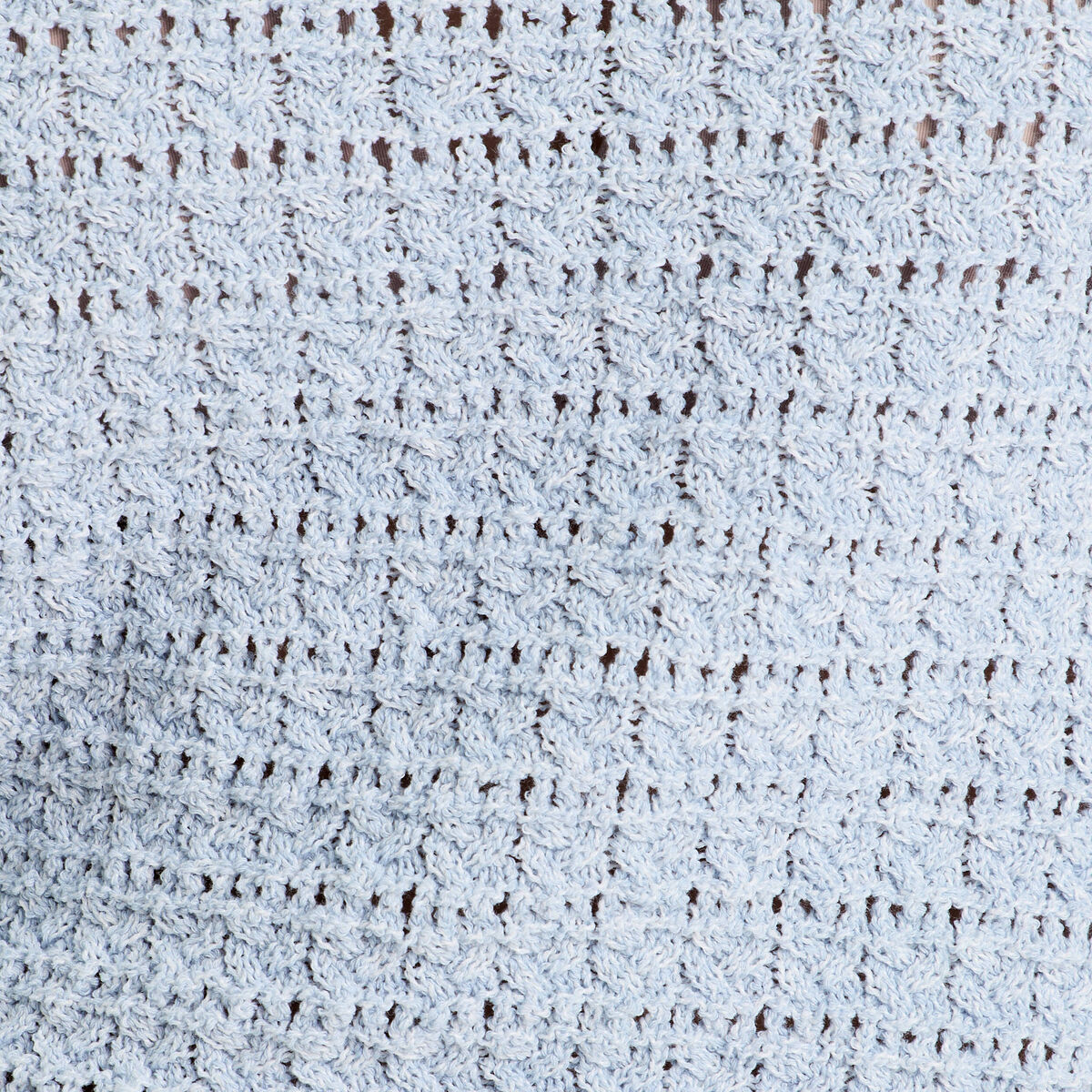 Polo manches courtes ajouré denim snow gris femme
