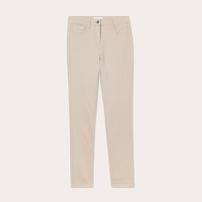 Jeans slim 5 poches taupe femme
