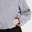 Veste effet boule gris clair femme