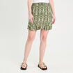 Jupe courte évasée vert kaki femme