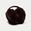 Cache-oreilles fausse fourrure marron fonc&eacute; femme