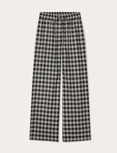 Pantalon large noir femme