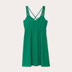 Robe évasée fluide plumetis vert femme