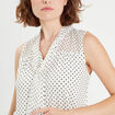 Chemise sans manches ecru femme