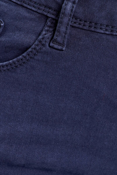 Pantacourt bleu marine femme