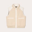 Veste réversible polaire ecru femme