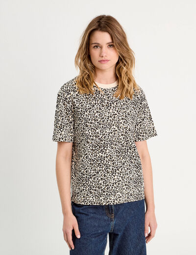 T-shirt manches courtes blanc femme