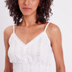 Blouse broderie anglaise ecru femme