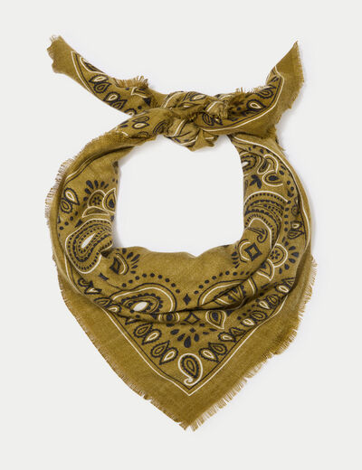 Foulard vert olive femme