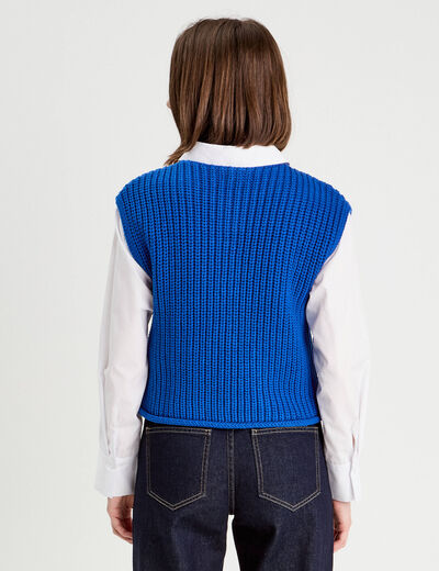 Gilet sans manches bleu electrique femme