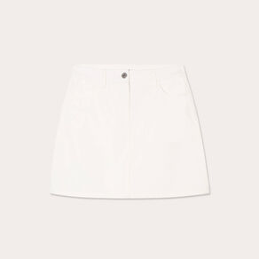 jupe trapeze en jean ecru femme Jupe trapèze en jean ecru femme
