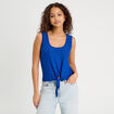 D&eacute;bardeur cropped nou&eacute; bleu electrique femme