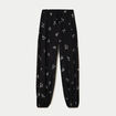Pantalon large en voile taille standard noir femme