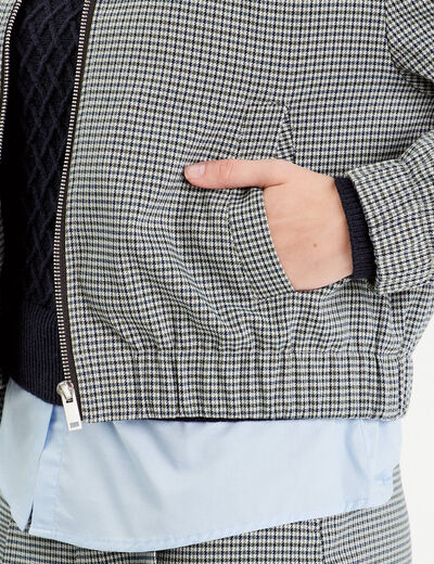 Veste zippée manches longues blanc femme