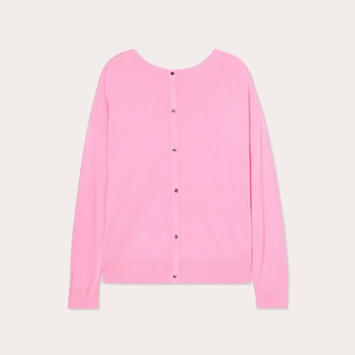 Pull manches longues rose femme