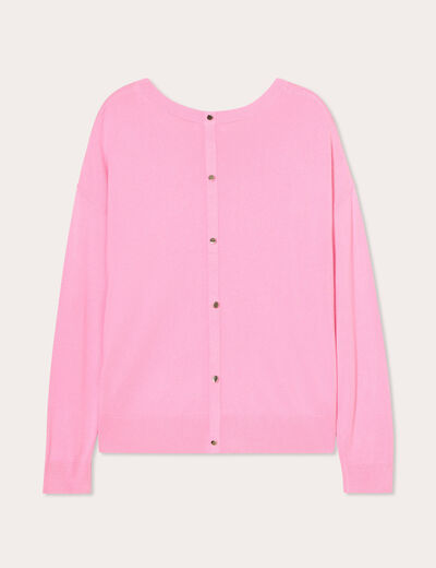 Pull manches longues rose femme