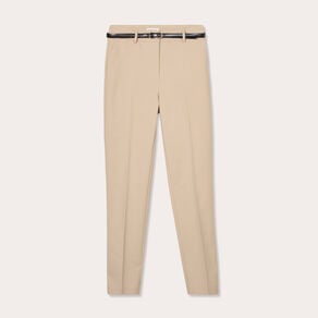 pantalon cigarette ceinture taupe femme Pantalon cigarette ceinturé taupe femme