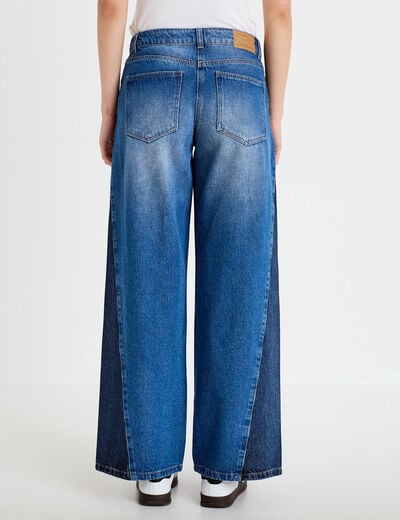 Jean flare taille basse denim double stone femme