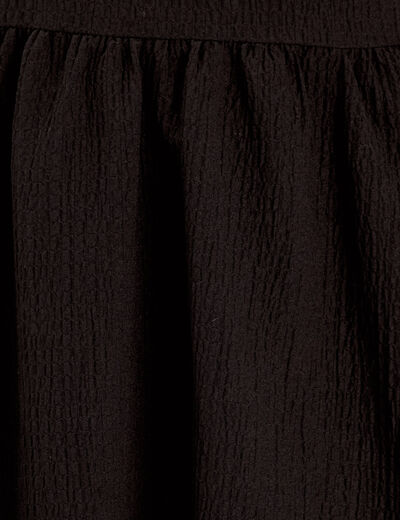 Robe évasée effet boule noir femme