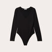 Body thermique col rond manches longues noir femme