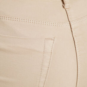 Jeans slim 5 poches taupe femme
