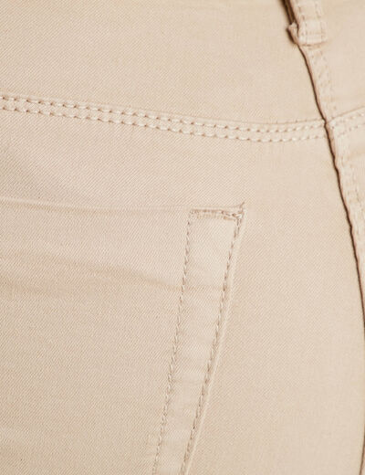 Jeans slim 5 poches taupe femme